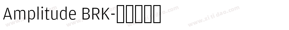 Amplitude BRK字体转换